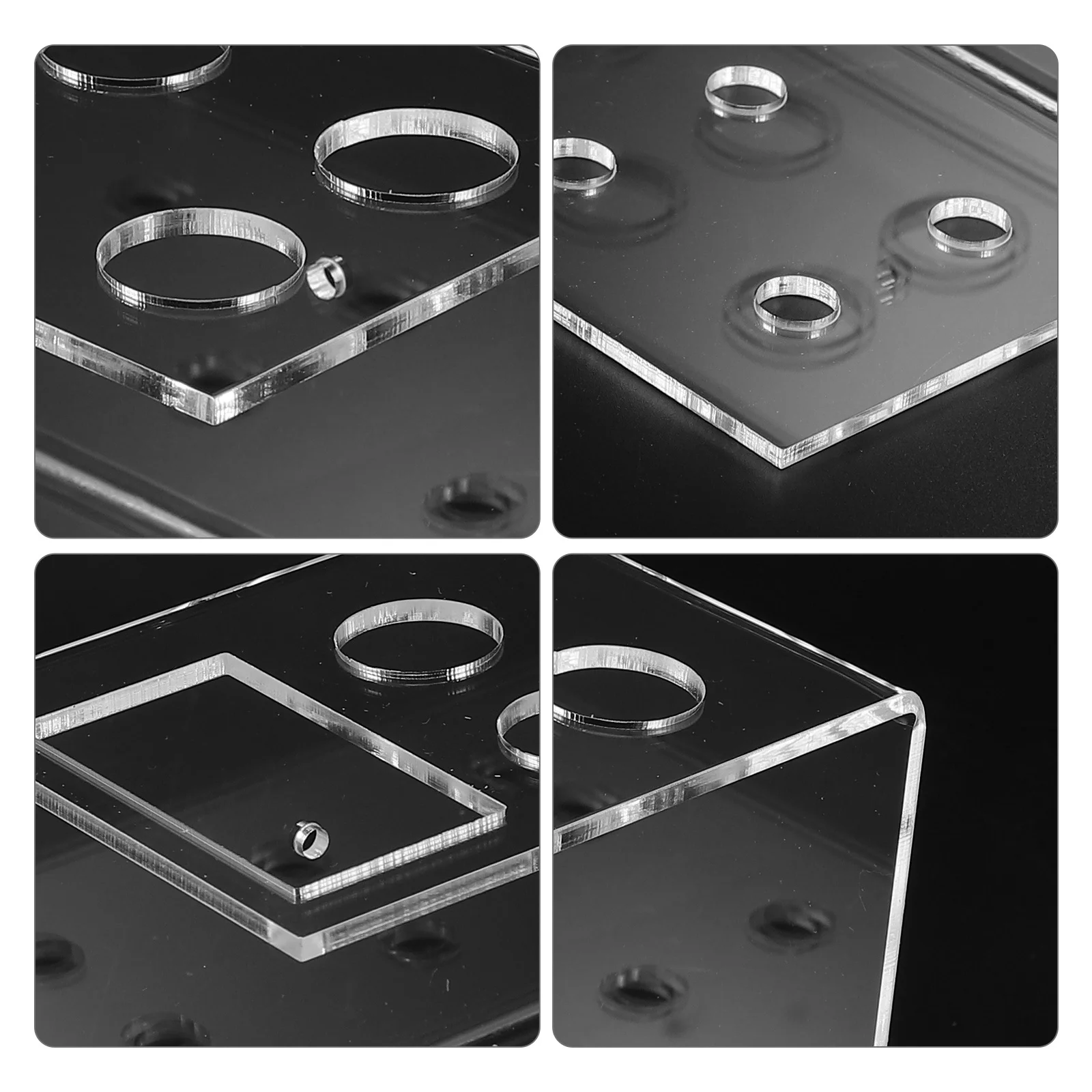 

Acrylic Marker Holder 10-Holes Clear Desk Rack Pen Storage Organizer Multifunctional Marker Stand Portable Pen Box