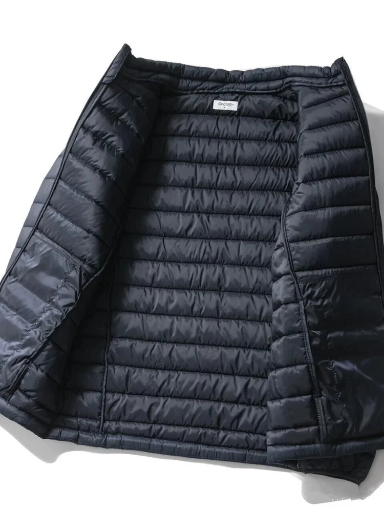 

High-End Lightweight Breathable Stand Collar Cotton Jaet for Men Warm Faionable Autumn Winter Outerwear Loose Fit Urban S...