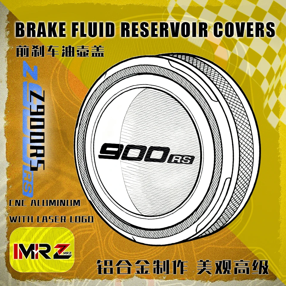 

2026+ FOR KAWASAKI Z900RS Z900 RS Z 900 RS Cafe 2018-2025 Parts Motorcycles CNC Front Brake Fluid Reservoir Oil Cap Cup Cover