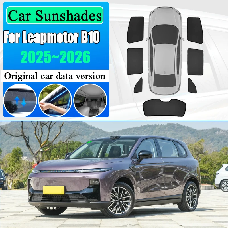 

Солнцезащитный экран-сетка на магнитах для Leapmotor B10 2025-2026: защита от УФ-излучения, инструмент для затенения, аксессуар для конфиденциальности и защиты от солнца