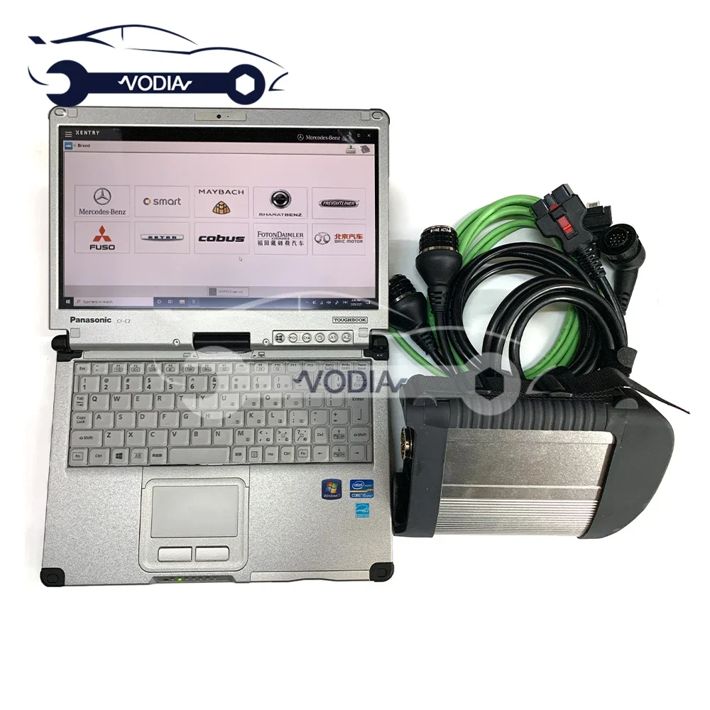 MB STAR C4 SD Connect Compact 4 Diagnostic Tool Newest V2022 MB SD C4 Software CF-C2 i5 Laptop Ready to Work