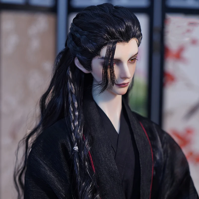 1/3 Scale BJD Wigs Ancient Costume Hanfu Vintage Long Hair Styling Samurai Wig For SD13 SSDF ID72 Uncle Doll Accessories A1416