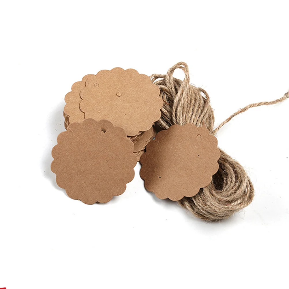 

500pcs Round Bookmark Kraft Paper Blank Gift Tags For Diy Craft Hanging Decoration Jewelry Price Label Cloth Tags