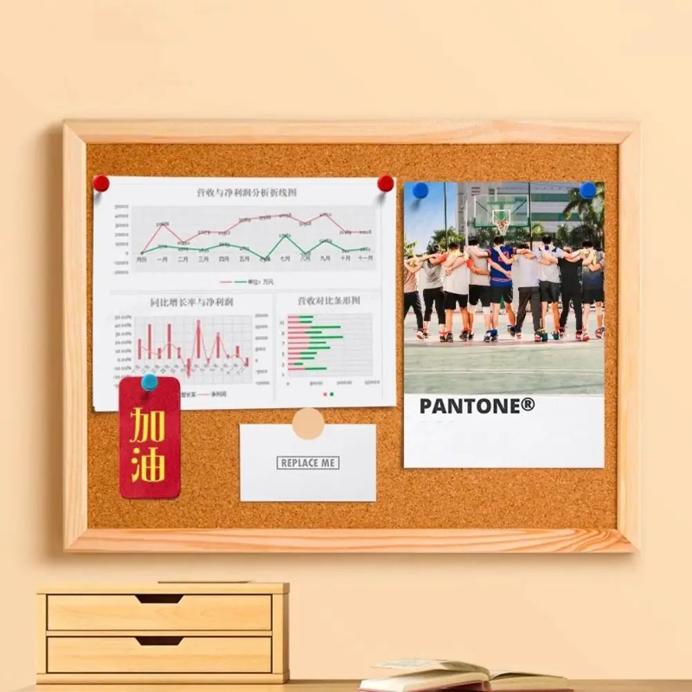 

Home Decoration Double-sided Cork Notice Board Wall Hanging Thickened Message Boards DIY Memo Board Study