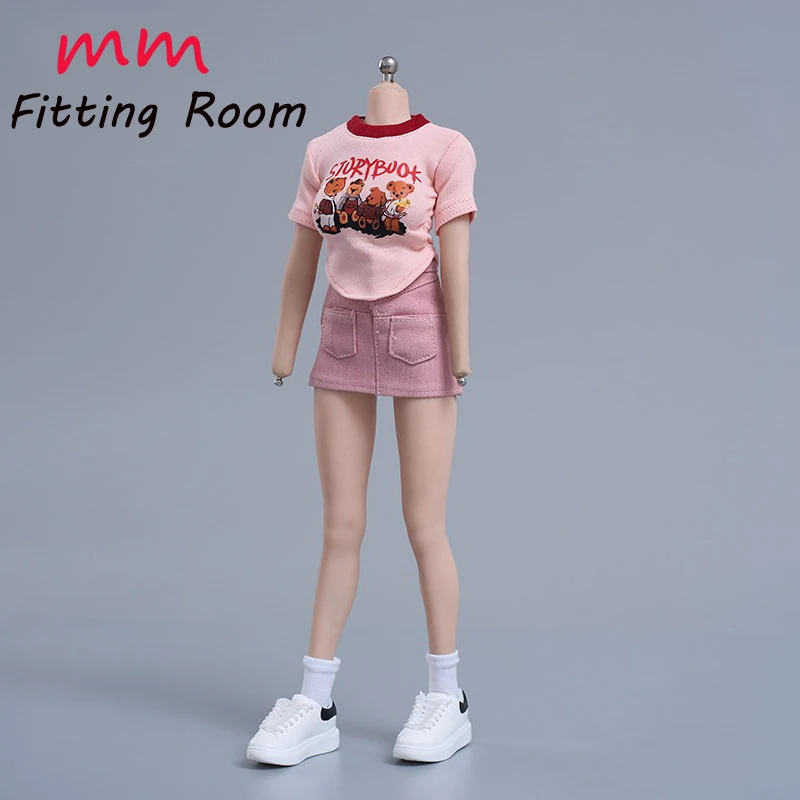 

cd064 масштаб 1/6, мужские и женские фигурки ‌ Юбка-трапеция с короткими рукавами, модель обуви, подходит для фигурок 12 дюймов, аксессуары для кукол TBL S10