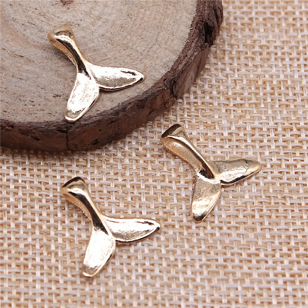 

200pcs/lot Jewelry Accessory Retro Alloy Whale Tail Shaped DIY Charms Pendants