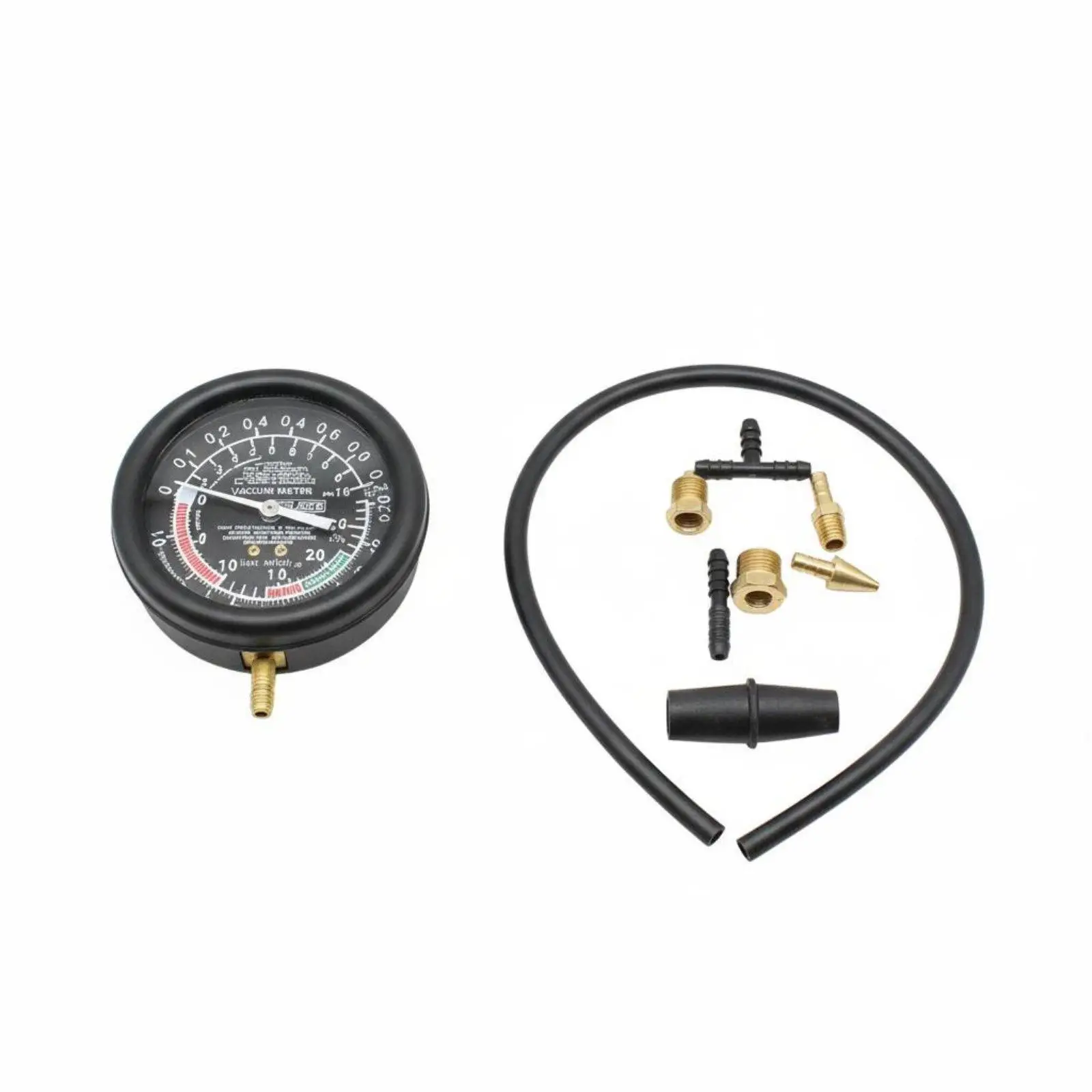Car Intake Manifold Vacuum Pressure Gauge Tester with Flexible 61cm Hose for Quick Engine System Troubleshooting