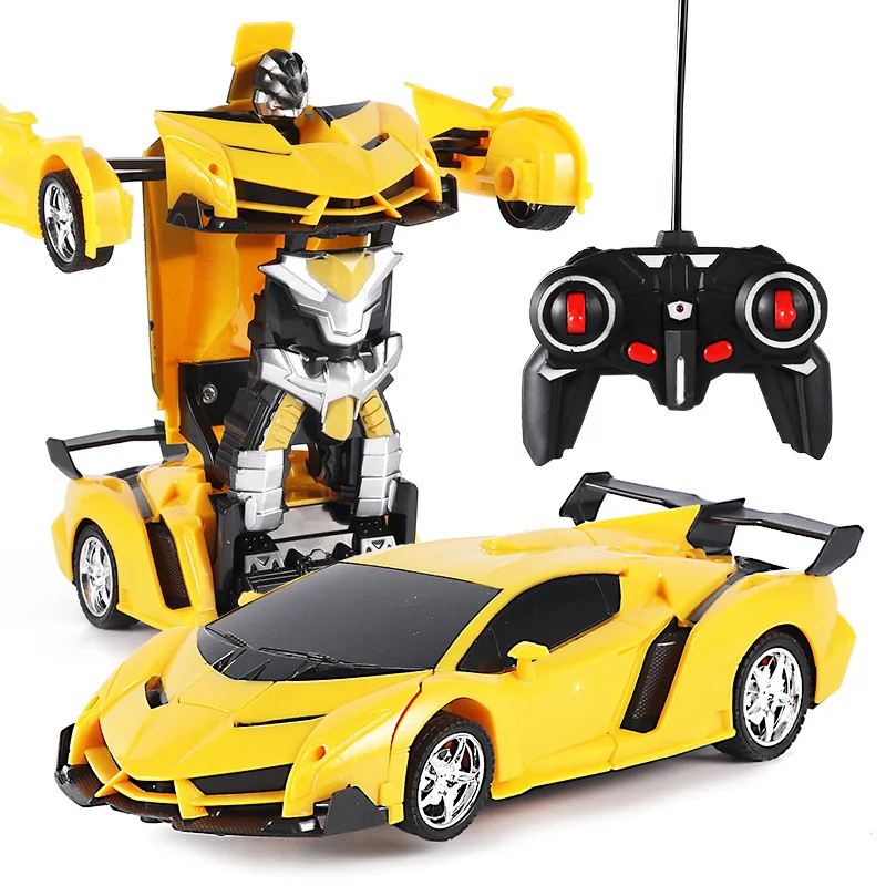 Mini 2 In 1 Afstandsbediening Auto King Kong Draadloze Afstandsbediening Auto Robot Opladen Beweging Jongen Kinderen Speelgoed Geschenken Verrassing