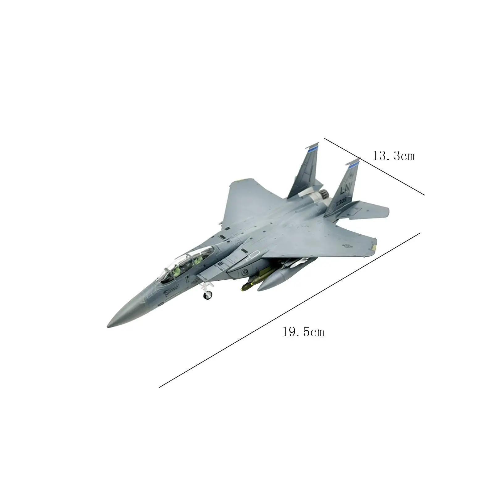 Modèle réduit d'avion de chasse F15E, échelle 1/100, moulé sous pression, pour bibliothèque, bar, bureau