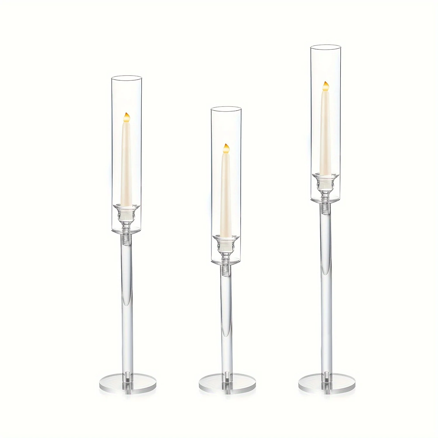 3pcs，Acrylic Candle Holder For Table Centerpieces, Candlestick Holders For Wedding Living Room Decor