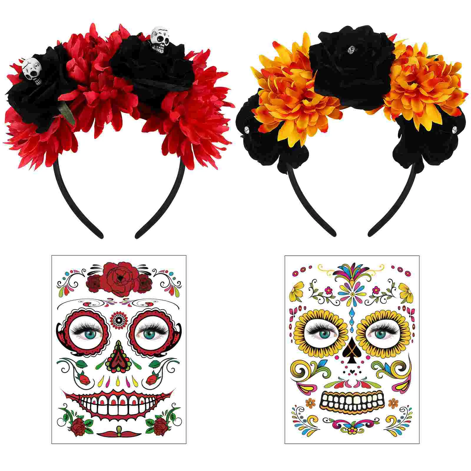 

Headbands Stickers Halloween Costume Fake Flower Garland Face Hair Accessories Floral Headpiece The Flowers Miss