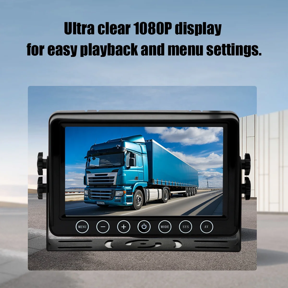 Vehicle Truck 7 Inch LCD Screen Video Monitor Car Reversing Camera Kit For Van Bus RV 1080P AHD DVR 2 Channel Split System