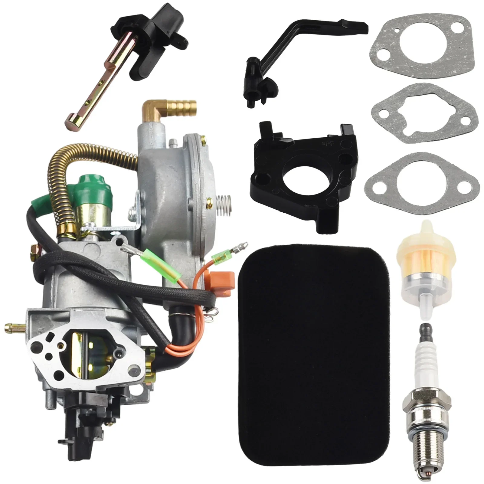 Dual Fuel Carburetor for LPG Conversion Kit compatible with GX390 188F Generator 4 5 5 5KW engines for efficient fuel switching