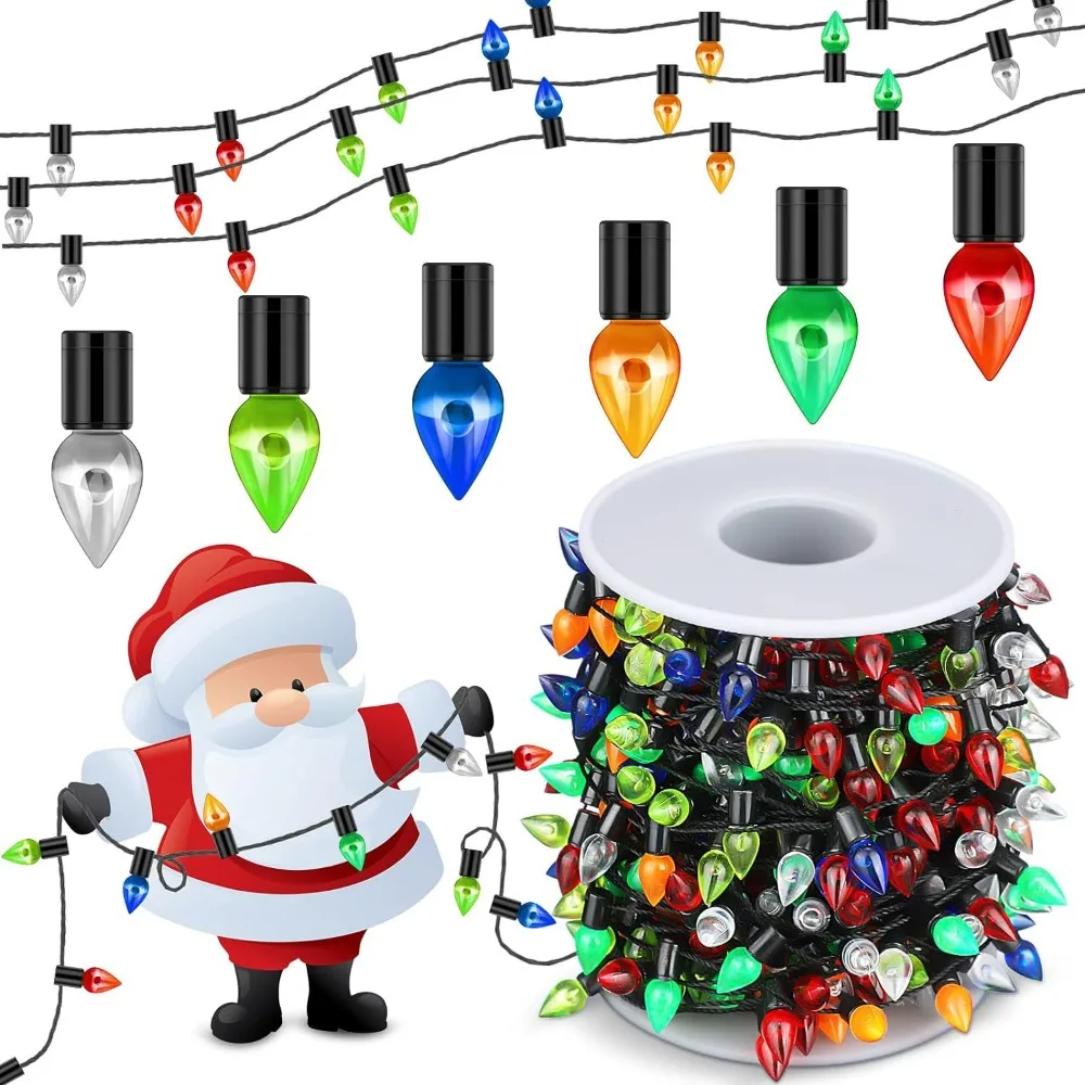 5/10M Colorful Bulbs String Light String Garden Christmas Decorations Garland New Year Gifts Xmas Tree Ornaments Party Supplies