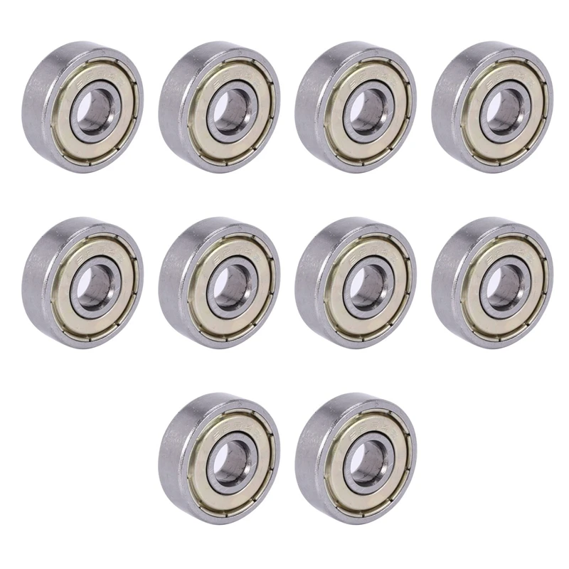 10X 626Z Double Sealed Ball Bearings 6X19x6mm Carbon Steel Silver