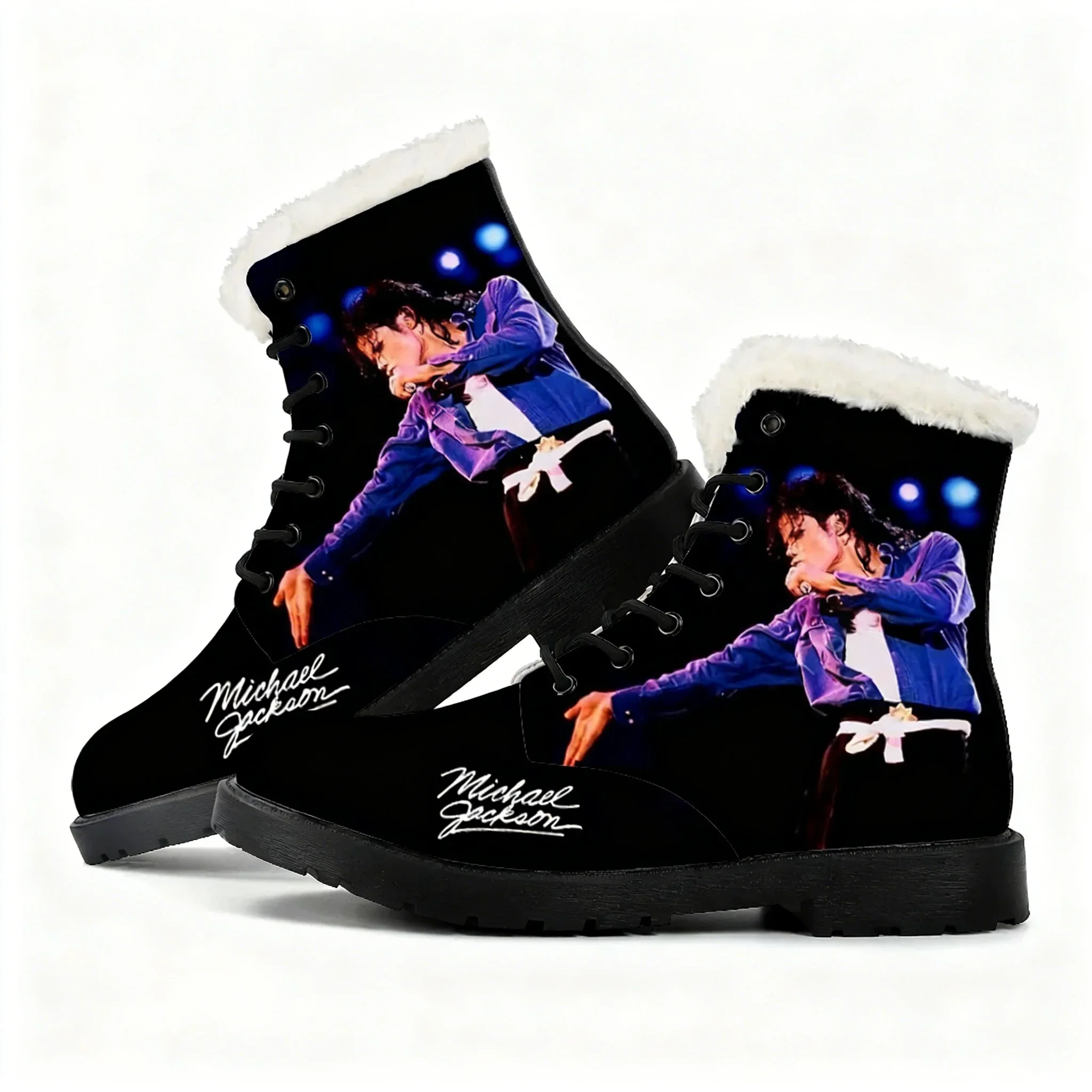 

Плюшевые ботинки Michael Jackson, обувь для певцов и танцоров, мужская, женская и подростковая обувь, повседневные ботинки, легкие, высокого качества, обувь для пар, обувь на заказ
