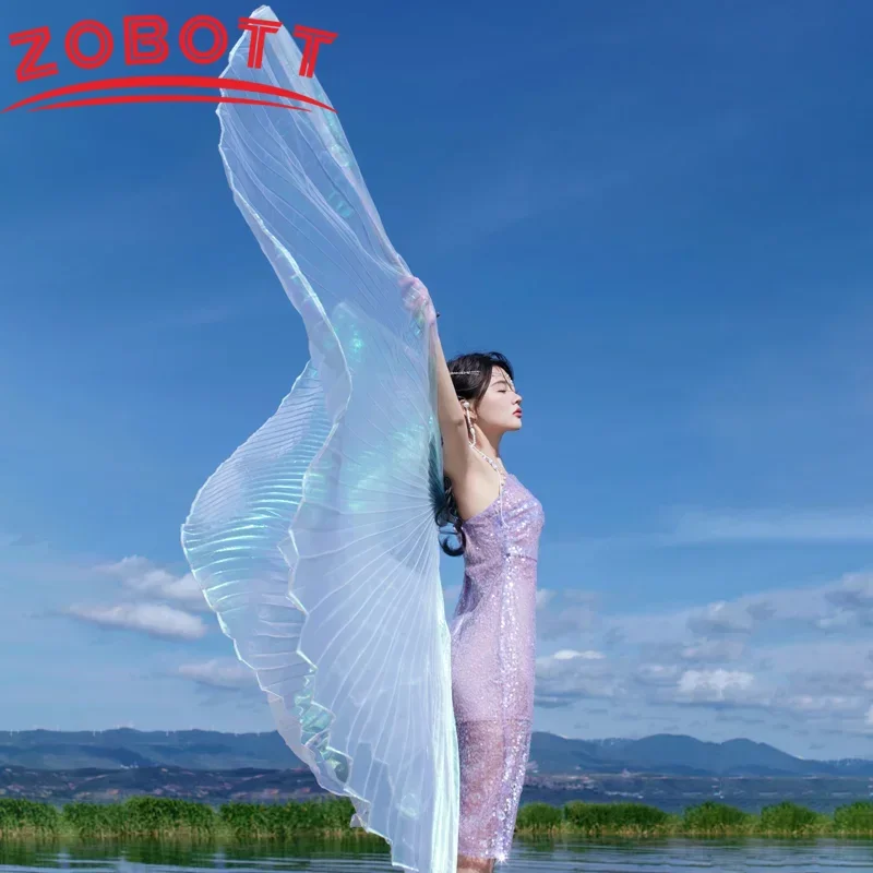 Transparent Color Stage Performance Props Oriental Dance Accessories Plus Size Egyptian Wings Belly Dance Isis Wings 300 Degrees