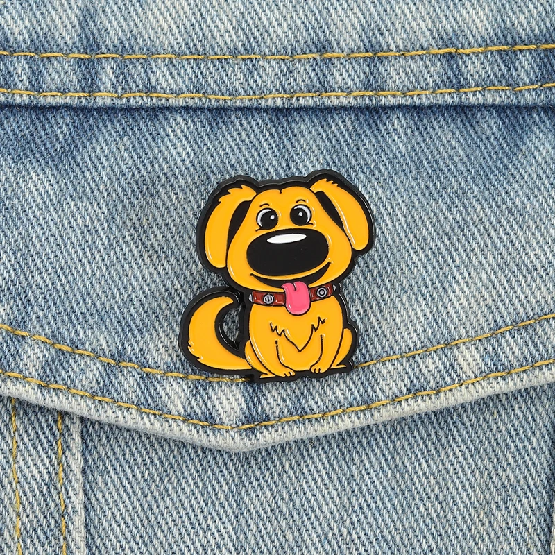 Golden Retriever Emaille Pins Anime Film Film Broschen Revers Abzeichen Cartoon Niedlichen Hund Tier Schmuck Geschenk für Freunde