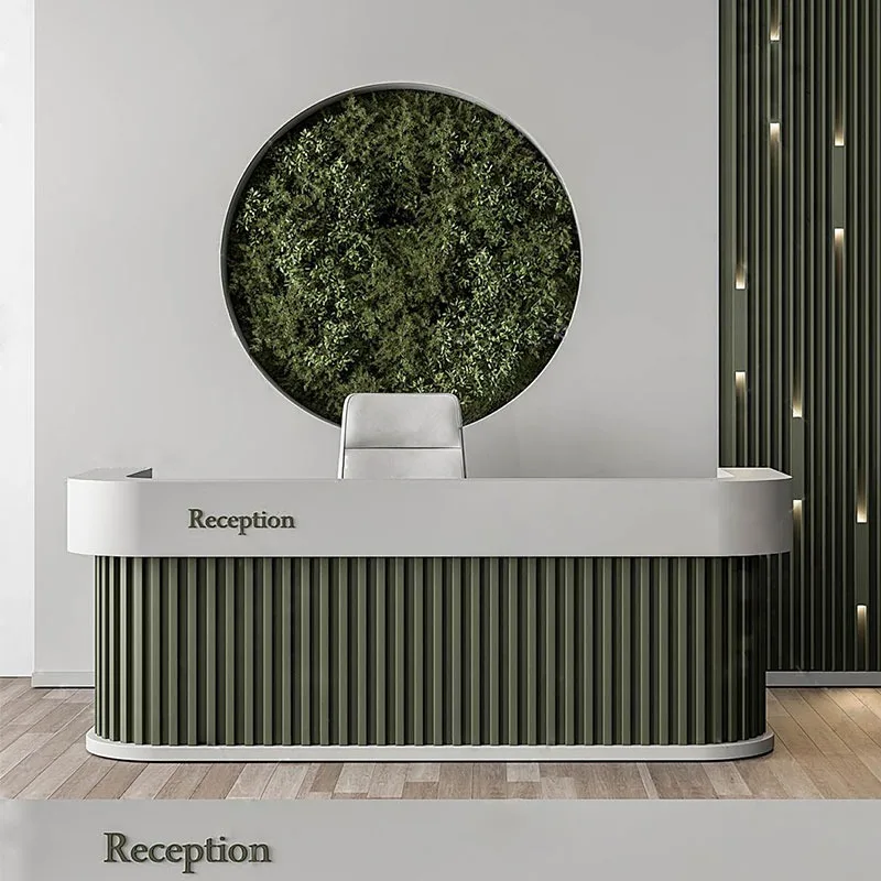 مكاتب استقبال ركن Hutch، مكاتب أرضية، مكاتب استقبال تجارية حديثة للأعمال، أثاث Rezeption للكمبيوتر Tresen