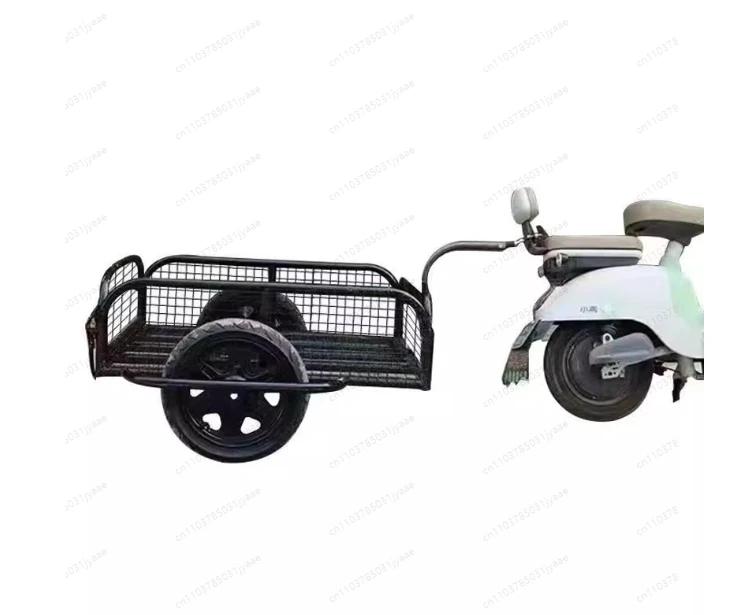 Outdoor Cart, Electric Bicycle, Rear Mounted Small Trailer, Stall for Cargo, Camping, Fishing, Tricycle