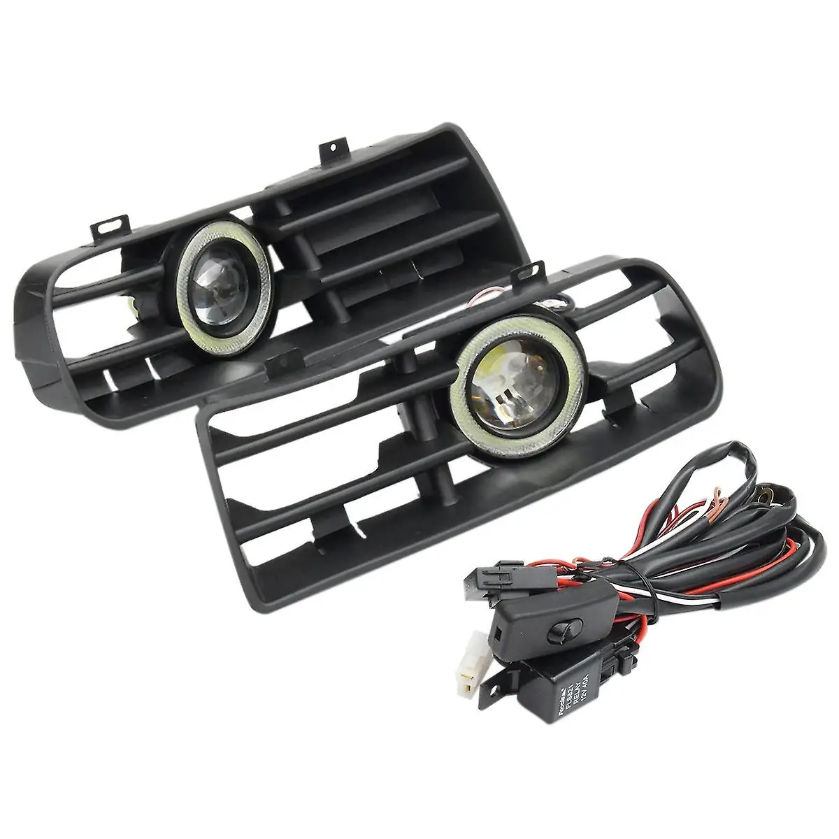 

1pair Led Fog Lights Angel Eyes Lamp With Wire For Golf Mk4 1998-2004