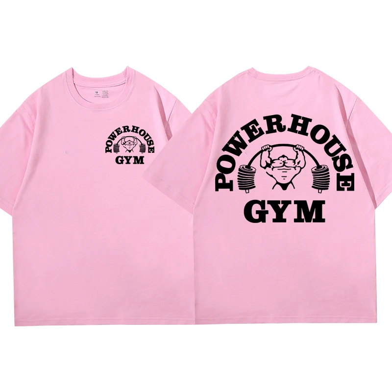 Powerhouse Gym Graphic T-shirt Men\'s Women\'s Funny Clothes Oversized Short Sleeve T Shirts Harajuku Geek Fitness Vintage T Shirt