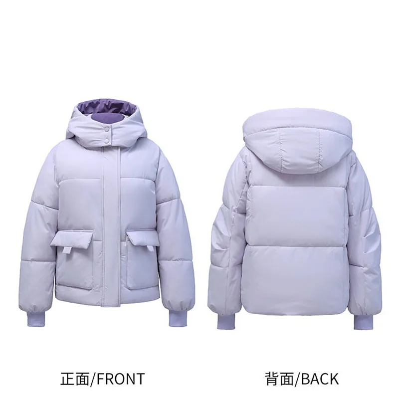 2024 New Winter Thicken Warm Parker Coats Korean Loose Short Hooded Down Cotton-Padded Jacket Women\'s Outwear Bread Clothes