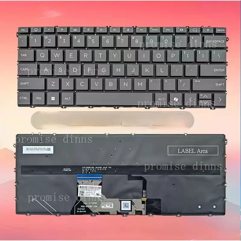 M for HP Envy X360 13-BF 13-BF0013DX 13-BF0047NR 2-IN-1 Laptop Keyboard US Backlit New