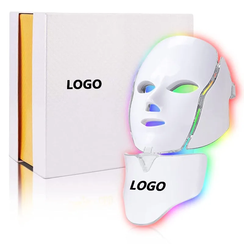 Dropshipping OEM ODM Led Facial Mask Light Therapy 7 Color Skin Rejuvenation Therapy Face Anti Aging Skin Tightening Wrinkles