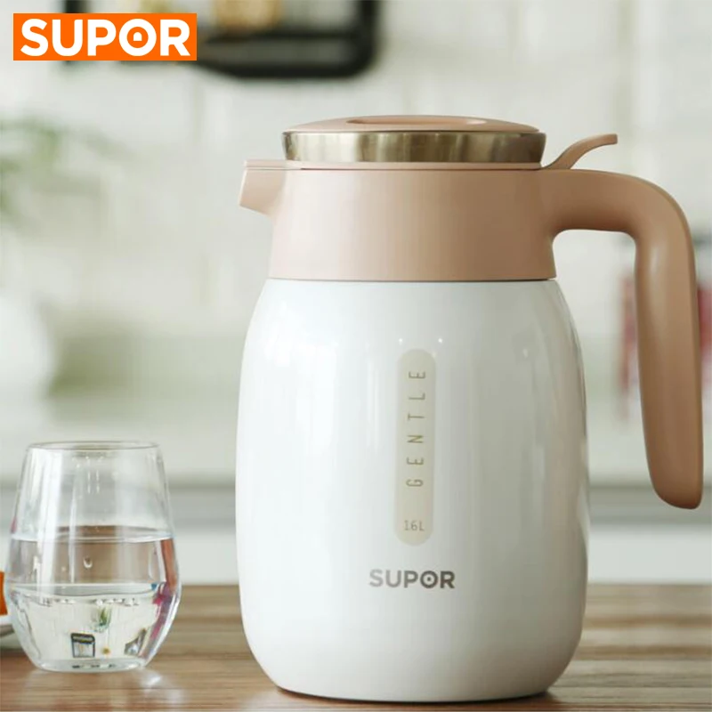 SUPOR Vacuum Insulated Kettle Home 304 Stainless Steel Insulation Pot 2L Heat Preservation Water Bottle Water Thermos Bottle