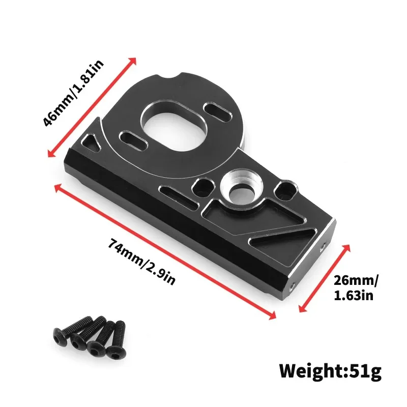 Metal Motor Mount para Axial SCX10 PRO, 1/10 RC Crawler, Peças de atualização do carro, Acessórios