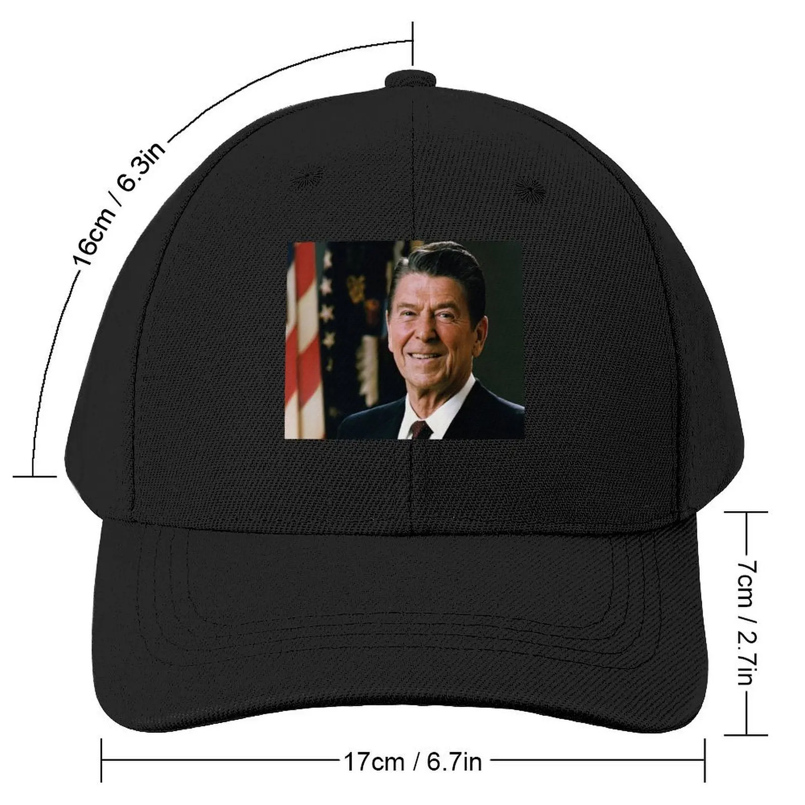 Ronald Reagan Portrait Baseball Cap dad hat Cosplay Wild Ball Hat Ball Cap Luxury Woman Men's