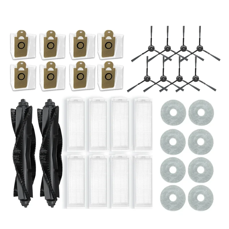 

Запасные части и аксессуары для робота-пылесоса Karingbee S7 Omni: основная и боковые щетки, HEPA-фильтр, салфетки для влажной уборки, мешки для сбора пыли (модель A84G)