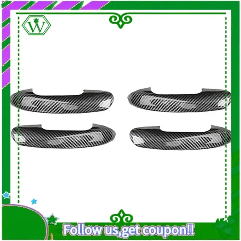 

AC34-Car ABS Carbon Fiber Outer Side Door Handle Cover Trim For Mercedes Benz C Class W206 2021 2022