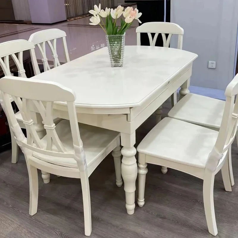 multi-functional variable oval rectangular retractable dining table chair