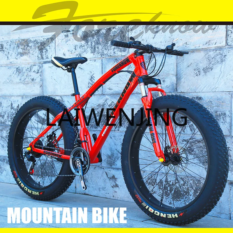 RWJ Variable Speed off-Road Super Wide Large Tire Mountain Bike Male and Female Student Bicycle