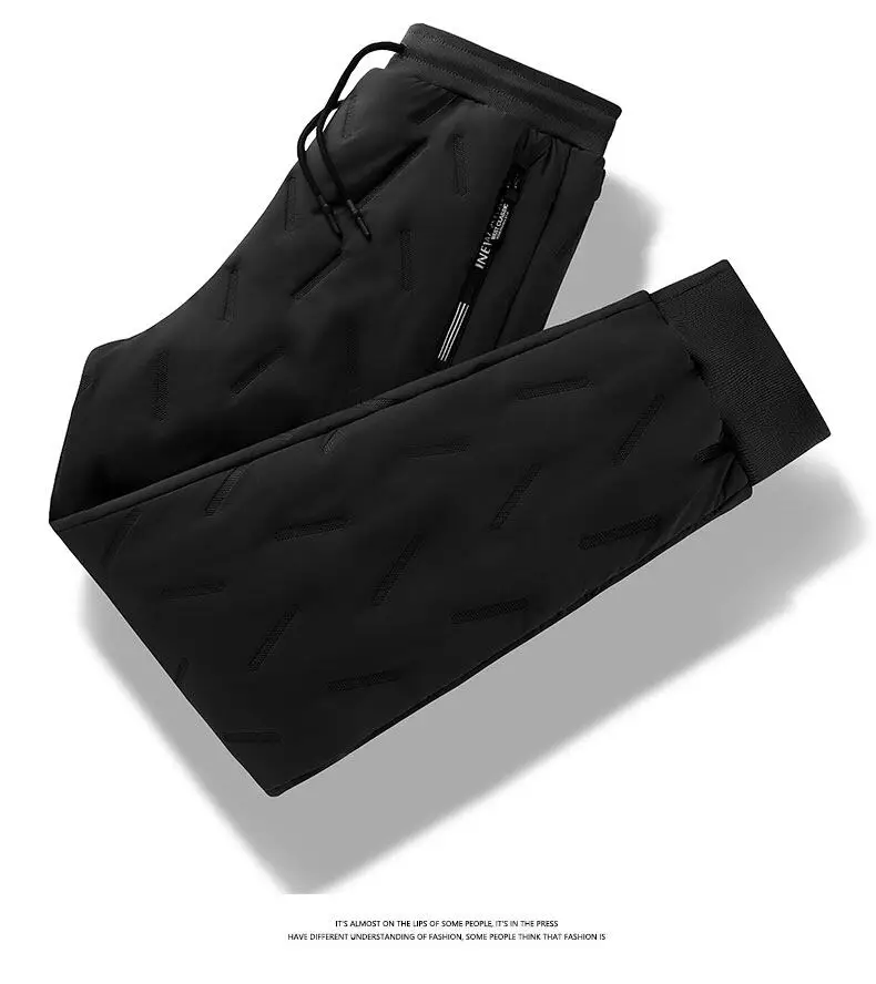 Winter Sweatwear Männer Verdicken Fleece Futter Sweatpant Thermische Hosen Casual Hosen Wasserdicht Winddicht Warme Samt Hosen – Detail 20