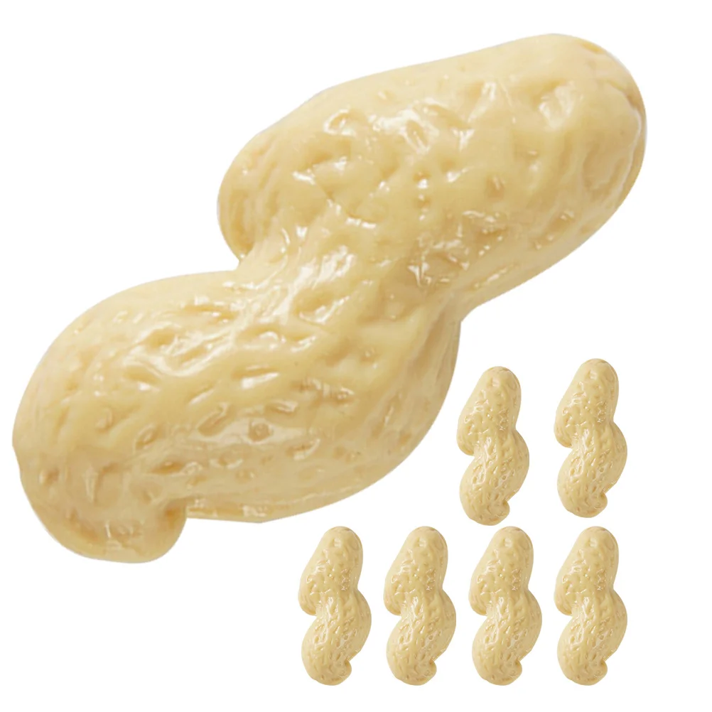 

6 Pcs Artificial Peanut Lifelike Fake Modeling Adornment Pvc Shop Display Ornament