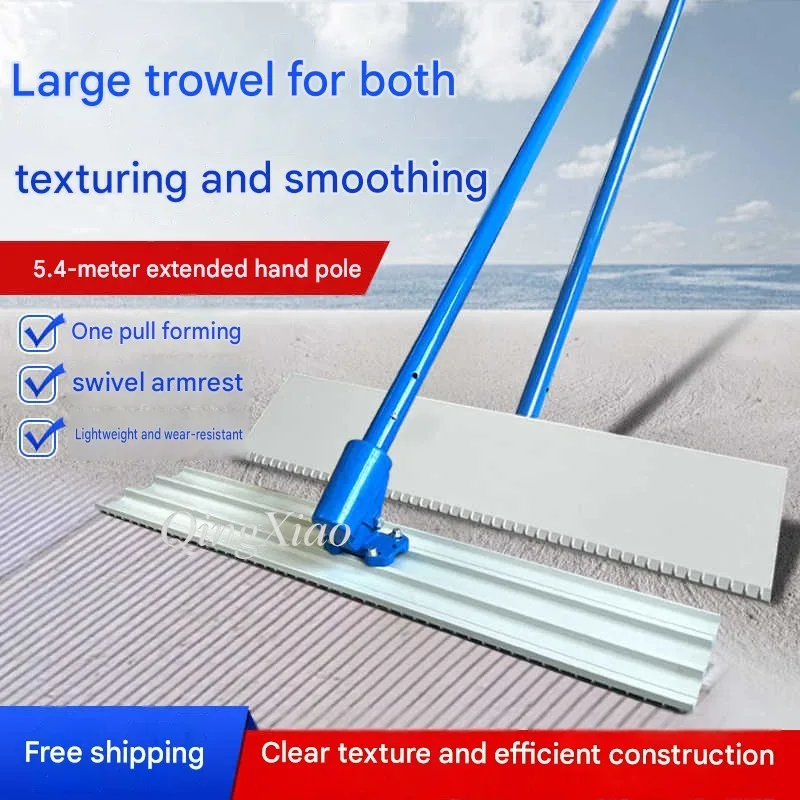 Concrete Pavement Smoothing And Embossing Machine With Wide Trowel For Floor Leveling Anti Skid Texturing And Grooving Equipment