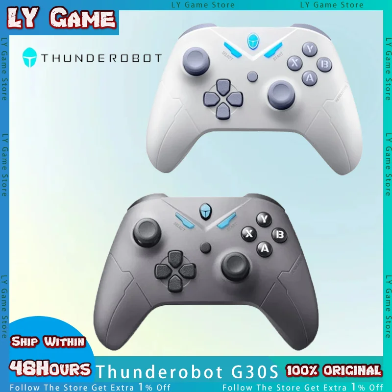 

Беспроводной игровой контроллер Thunderobot G30S, USB 2,4G, Bluetooth геймпад с триггером с эффектом холла, для ПК, паровой джойстик, под заказ