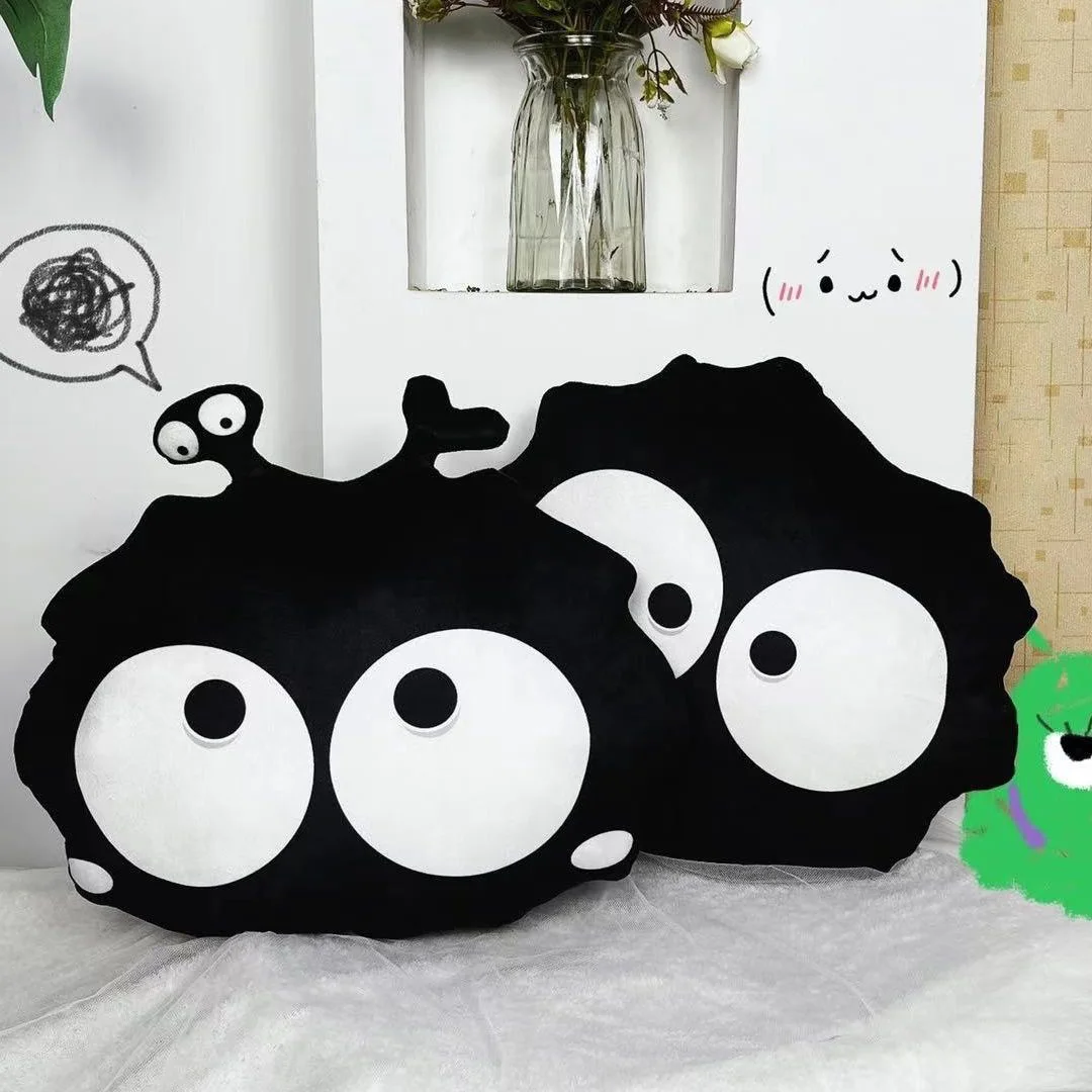 Creative Sprout Coal Ball Pillow New Funny Home Pillow Ugly and Cute Elf Doll Plush Toy Gift