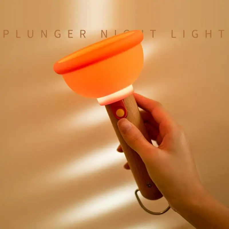 

Novelty Plunger Night Light Stepless Dimming Nursery Sleeping Lamp Portable Rechargeable Table Lamp For Dining Room Bar
