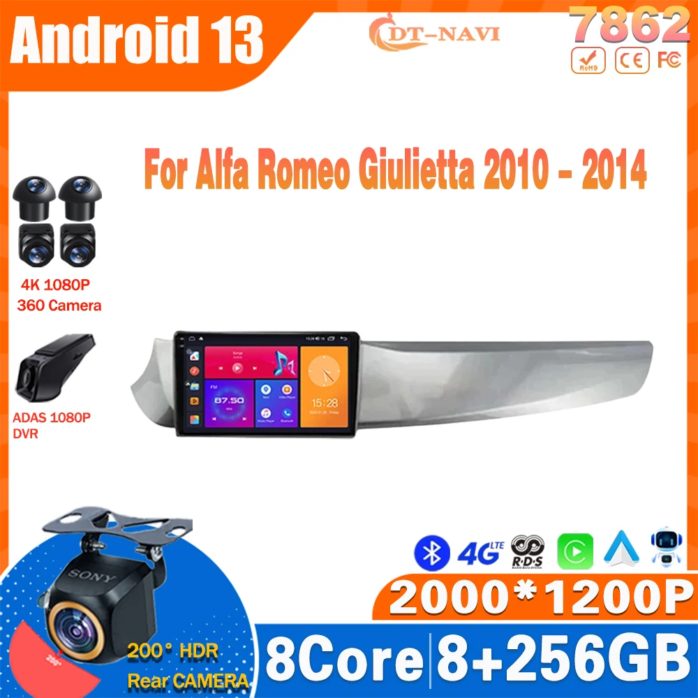 Auto auto pro alfa romeo giulietta 2010 - 2014 Android rádio hlava jednotka brian wayne transeau navigace multimediální video hráč Carplay ne 2din DVD