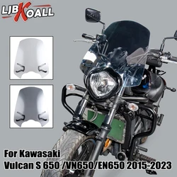 EN650 VN650 Windshield For Kawasaki Vulcan S 650 EN VN 650 2015-2023 Motorcycle Accessories Wind Screen Shield w/ Mount Bracket