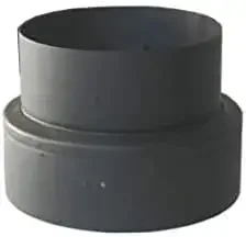 6in. to 8in. Single Wall Black Stove Pipe Increaser/Reducer