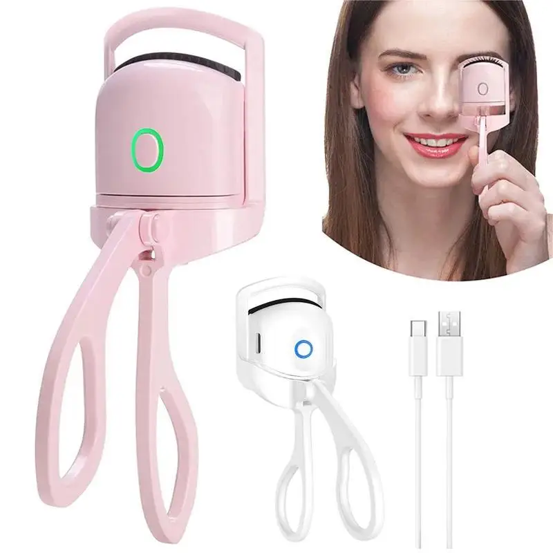 USB Charging Model Fast Heating Portable Eye Lash Perm Shaping and Lasting Curling Thermal Eyelash Clip Electric Eyelash Curler