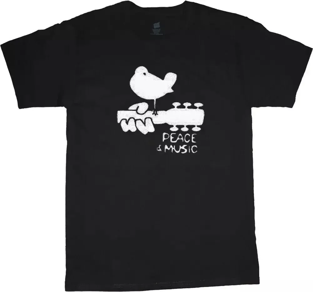 New Limited T-Shirt Men's - Peace Music Guitar T-Shirt Mens Graphic Tee