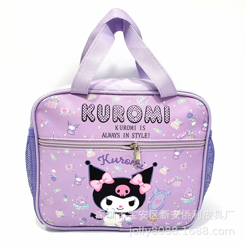 

Hello Kitty Kuromi Anime Bento Bag Sanrio Cinnamoroll My Melody Portable Insulated Lunch Bag Cartoon Large Capacity Handbag Gift