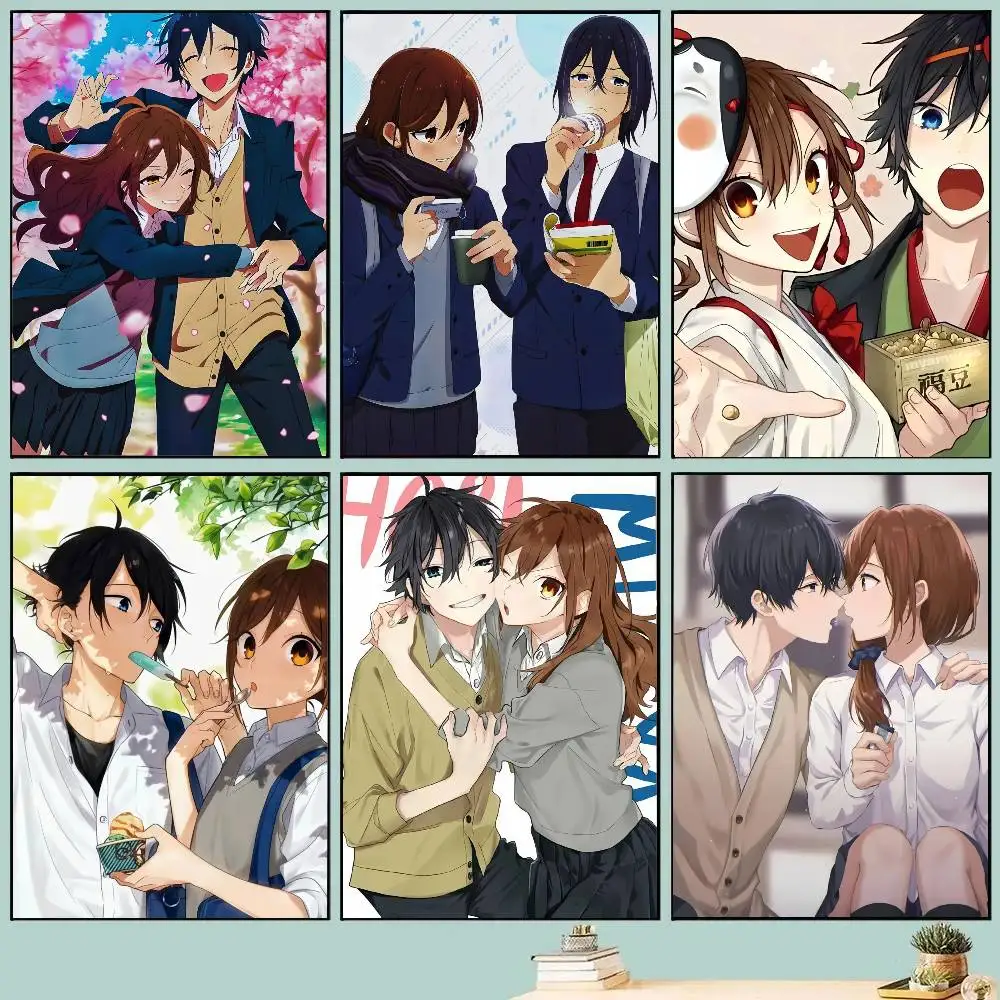 Animation Hori San To Miyamura Kun Posters Living Room Bar Cafe Quality Canvas Vintage Style Comics Painting Art Home Wall Decor
