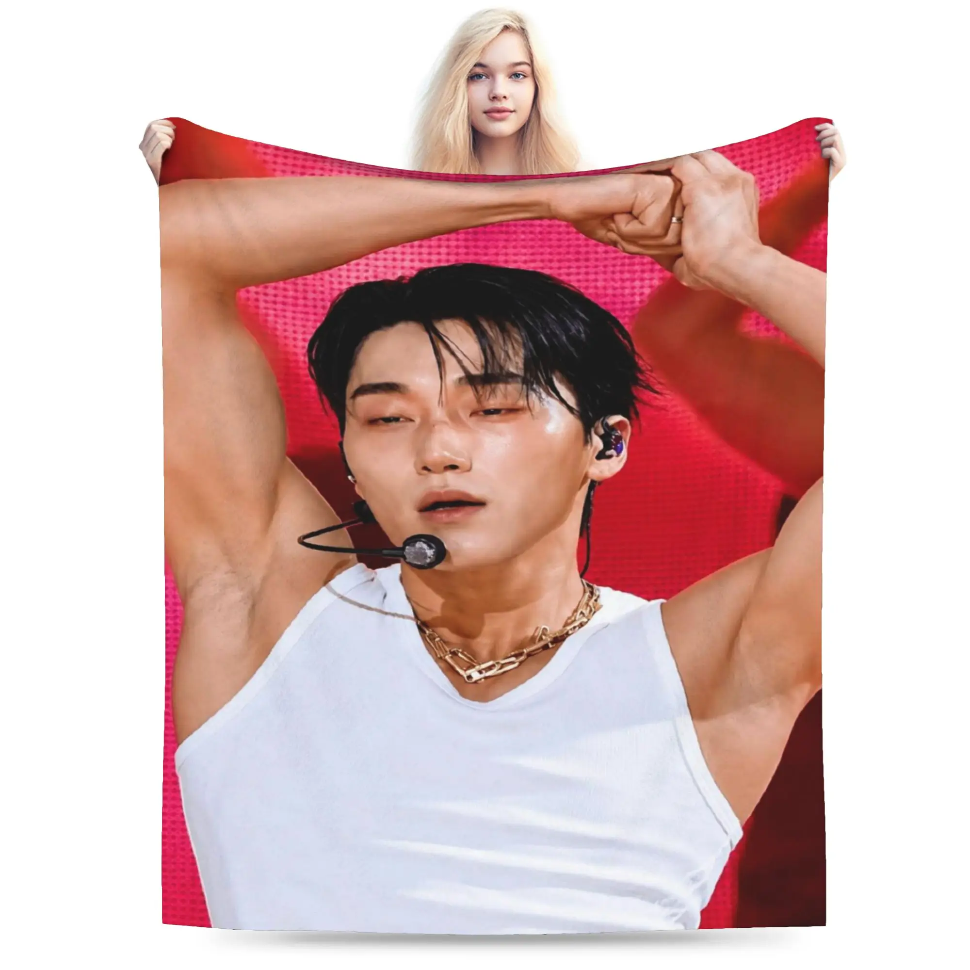 choi san bad ateezs Accessories Blanket Lightweight Thin Flannel  Throw Blankets Relax Rug Piece